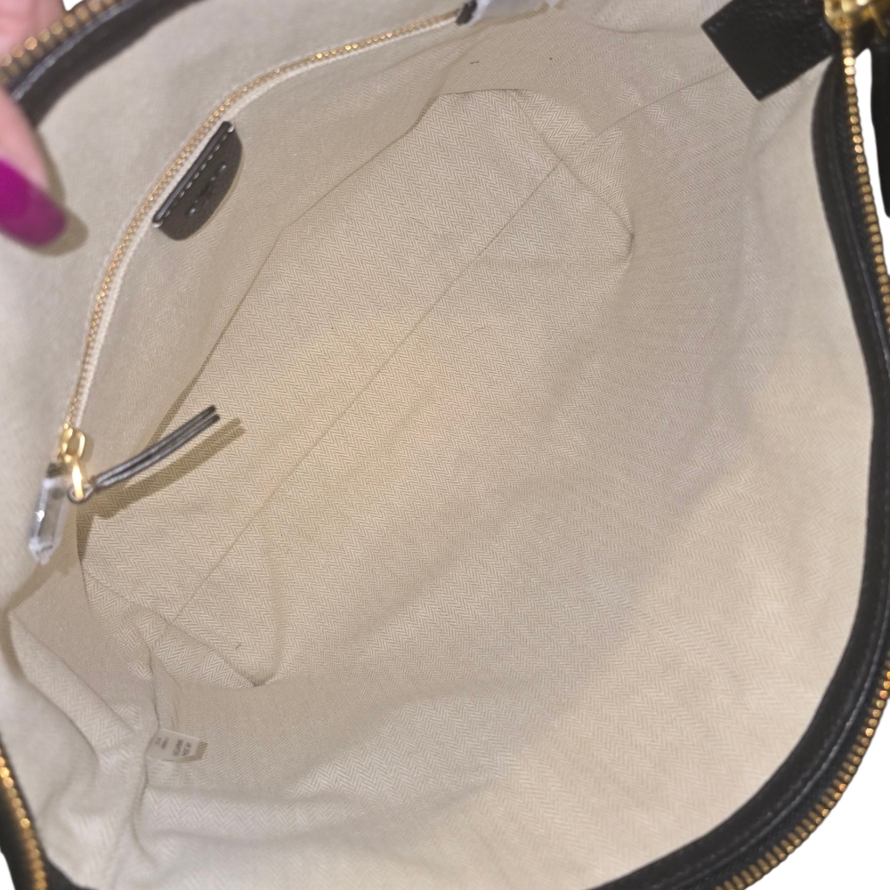 Tory Burch Black Leather Tote Bag NWOT All Hardware In Plastic.Dust Bag + COA - Picture 10 of 12
